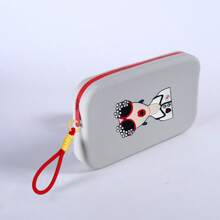 Large Size Silicone Makeup Bag With Colorful Handle Strap, Waterproof Toiletry Cosmetic Organizer Pouch For Passport, ID Cards, Phone,For Holiday Beach, Bathroom Collection, Bedroom Collection, Large Capacity