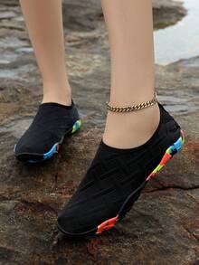 Women's Outdoor Water Shoes, Quick-Dry Beach Shoes, Non-Slip Tidal Pool River Fishing Swimming Lightweight And Breathable - Black Embossed - View 6