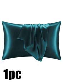 Luxurious Silky Soft Pillowcase - Breathable Skin-Friendly Cool Feel, Solid Color With Envelope Closure - Machine Washable Bedding Washed Silk Pillowcase Single Ice Silk Satin Silk Faux Silk Pillowcase Christmas Gift