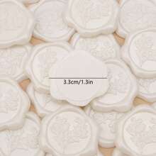 25 PCS Eucalyptus Wax Seal Stickers Self Adhesive Rosemary Envelope Wax Seal Stickers Vintage Embossed Wedding Invitation Envelope Stickers