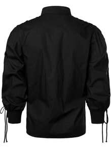 Men Bandage Renaissance Shirts Gothic Pirate Cosplay Costume Tops
