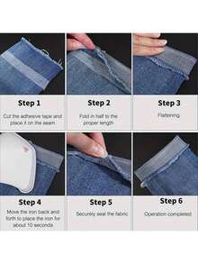 1 Roll 63m Long Heat Fusible Tape, Seamless Linen Tape, Iron-On Tape, Suitable For Replacing Clothes, Pants, Jeans, Skirts And More, Can Be Cut To Any Length - White - View 4