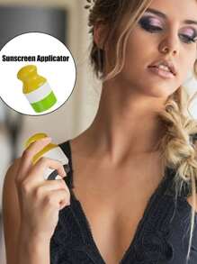 1 pezzo Dispenser ricaricabile di alta qualità per lozione solare, confezione da viaggio portatile, flacone con pompa per lozione facile da usare, adatto per protezione solare quotidiana e uso domestico, contenitore moderno e durevole