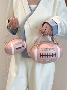 独特足球造型斜挎包，2025新款软妹卡通时尚链条单肩包 - 彩色 - 查看 11