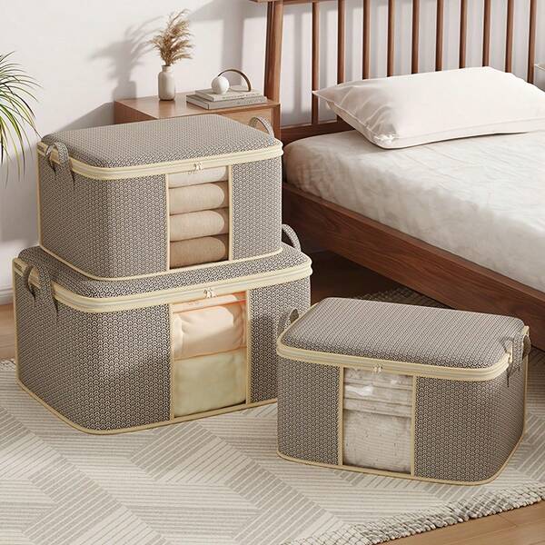 Vielseitige Kleidungs- und Bettwäsche Aufbewahrungstasche - Großer Stauraum, staubdichter Organizer für Kleiderschrank, Schlafzimmer und Heimorganisation, Sortierung, saisonale, Unterbett-Lagerung