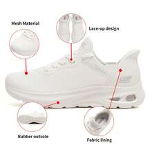 Skechers Women's Casual Shoes Lightweight And Comfortable Sports Shoes Low-Top Wear-Resistant Shoes 117509-OFWT