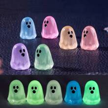 Creative Glow-In-The-Dark Mini Ghost Decorations DIY Kit, Miniature Micro Landscape Halloween Decor, Desktop Ornament, Festival/Birthday/Halloween Gift