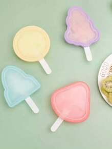 1 Stück Eis-/Eis am Stiel Hersteller Form, Erdbeere, Traube, Raketenmotive Silikonform für Eis, leicht zu entnehmen, DIY Eis-/Eis am Stiel Hersteller Werkzeug für Kinder, Küchenzubehör, Küchenutensilien, Kochzubehör