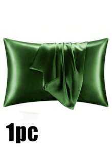 Luxurious Silky Soft Pillowcase - Breathable Skin-Friendly Cool Feel, Solid Color With Envelope Closure - Machine Washable Bedding Washed Silk Pillowcase Single Ice Silk Satin Silk Faux Silk Pillowcase Christmas Gift