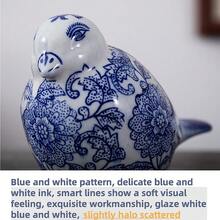 1 peça de decoração de pássaro antigo para casa, estátua de animal de porcelana de cerâmica azul e branca, decoração deslumbrante para quarto, sala de estar ou prateleira de escritório, presente de Páscoa para casamento e feriado, decoração para casa, festival de Halloween, presentes para festa de Natal, presente de volta às aulas para formatura - Multicolorido - Ver 8