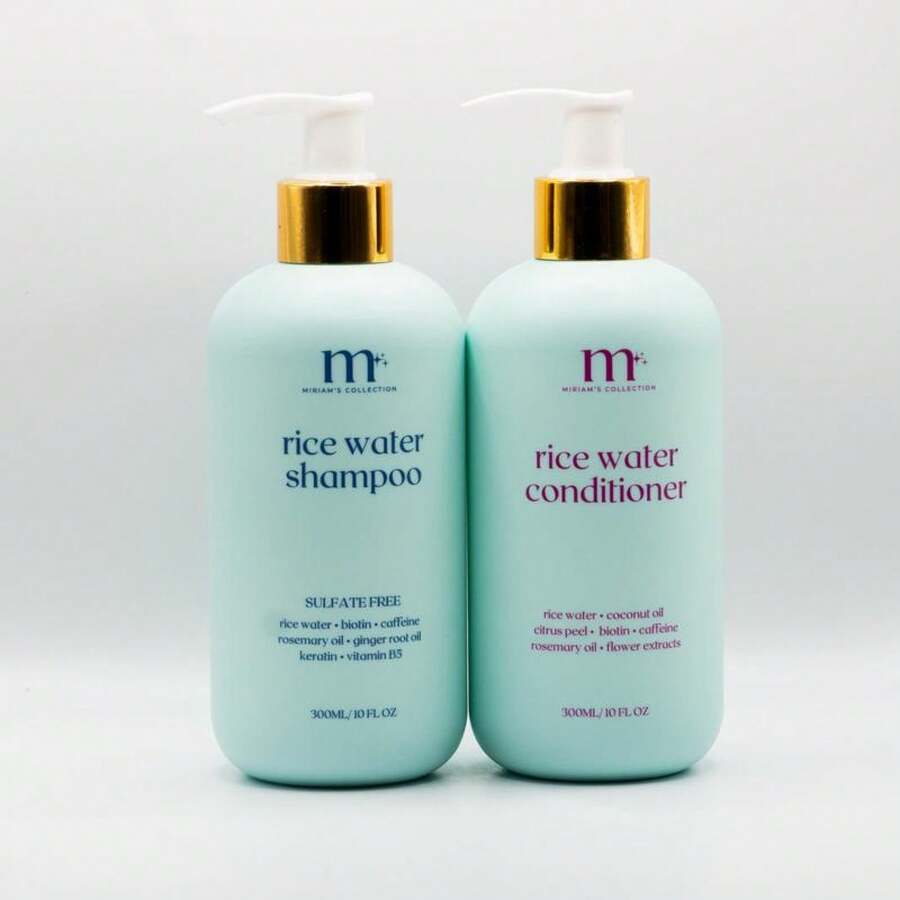 Rice Water Shampoo & Conditioner Bundle Haircare - Dusty Blue - View 1