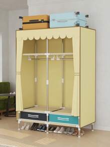 Este armario tiene un ancho de 39.37 pulgadas. Puede ser ensamblado rápidamente sin herramientas, generalmente con instrucciones detalladas incluidas. El desensamblaje también es muy sencillo, lo que lo hace conveniente para mudanzas y almacenamiento. La parte de tela se puede limpiar regularmente para mantener la limpieza.