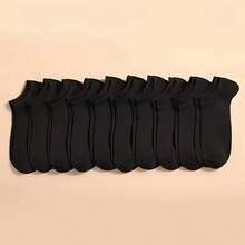 Kit 24 Pairs Of Black Ankle Socks For Men, Women, Unisex - Black - View 1