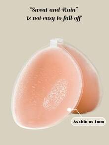 1 Invisible Silicone Bra (With An Upgraded 10-Piece Disposable Non-Woven Fabric Flower-Shaped Milk Patch), Adhesive Push-Up Bra (Upgraded Version: Stronger Adhesion), Women's Bra Cover, Invisible Push-Up Bras And Bra Accessories Suitable For Women's Bras - Baby Pink - View 3