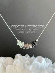 1 件/烟晶黑玛瑙碎石项链是女性的首选 - 彩色 - 查看 1