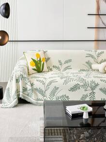 1pc Chenille Tassel Sofa Cover, Anti-Slip, Dust-Proof, Scratch Resistant, Decorative Sofa Protector, Suitable For Living Room, Bedroom, Office, Car, Pet Friendly, Fits 1 Seat, 2 Seat, 3 Seat, 4 Seat, L-Shaped Sofa, All Seasons