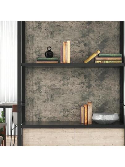 Roll Of Retro Cement Grijs Self Adhesive Wallpaper Bruin Thickened 3D Stereo Industrial PVC Removable Tearable Peel Stick Contact Paper Room Home Wand Bathroom Wallpapers Kitchen view 5