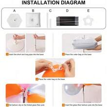 气球拱门套件 1 套，气球拱门支架，带可注水底座，圣诞节