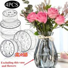 4 peças de arranjos de flores espirais em formato de favo de mel transparente - Suportes de hastes de plástico duráveis para buquês de casamento "faça você mesmo" e arranjos florais elegantes, perfeitos para arranjos florais e decoração de casamento | Arranjos florais elegantes | Vasos de plástico duráveis para decoração de festas e feriados