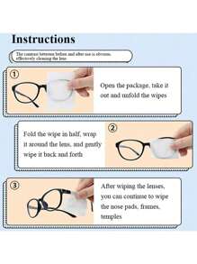 100 Pieces Of Lens Cleaning Wipes, Mobile Phone Screen/Glass Mirror Screen Cleaning Wipes, Suitable For Quick Drying Of Glasses Screens, Independent Packaging, Glass Cup Cleaning Paper, Portable Glass Glass Cleaning Paper, Suitable For Travel, Outdoor, Sports, Office, School And Other Fashion.