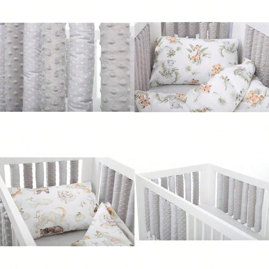 HighQuality Double Sided Cot Rail Rung Wrap Protector 20 Pieces Grey New Arrival Recommendation - Grey - View 1