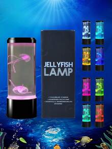 1 件水母灯，变色水族箱灯，USB/电池气泡水母夜灯，家庭卧室办公室桌面氛围灯，水母熔岩灯，水母缸灯，助眠夜灯 - 变色 LED 水母水族馆氛围灯，塔式水母灯礼品装饰