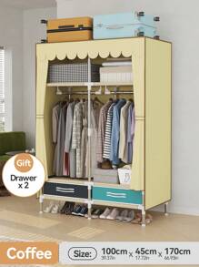 Este armario tiene un ancho de 39.37 pulgadas. Puede ser ensamblado rápidamente sin herramientas, generalmente con instrucciones detalladas incluidas. El desensamblaje también es muy sencillo, lo que lo hace conveniente para mudanzas y almacenamiento. La parte de tela se puede limpiar regularmente para mantener la limpieza.