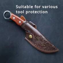 Outdoor Camping PU Knife Sheath, Knife Tool Storage Bag, Fits Various Knives, Can Be Hung On Waist (Knives Not Included)