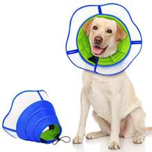 Pet Elizabeth Collar, Dog Cone Collar Cone Of Shame After Surgery, Dog Anti-Bite & Anti-Lick Protective Head Cover - Blue - View 1
