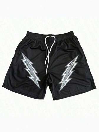 Summer Best Selling Item Street Wear Mesh Shorts Men Gym Fittness Mesh Short For Men's Running Basketball Shorts With Lightning