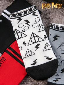 4 pares de calcetines para hombre estilo universidad de la Academia de Magia de Harry Potter, calcetines suaves y transpirables para mujeres, regalo - Multicolor - Ver 3