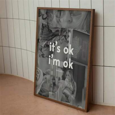 1 Pc Tate McRae, It's Okay, I'm Fine, Miss Possessive Journey. Then Think, Canvas Print Poster Mural Wall Art, Gift, Birthday, Minimalist Bedroom Poster Modern Living Room Bedroom Decor Frameless