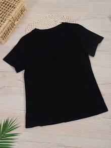Women T-Shirts - 黑色 - 查看 3