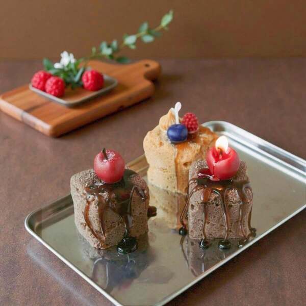 Dessert & Cake Scented Candles, Unique Food-Shaped Candles, Scented Home Decor Gifts, Suitable For Birthday, Souvenir, And Special Occasions