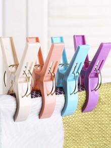 8 piezas de pinzas de plástico resistentes de colores, pinzas resistentes al viento para toallas de playa, pinzas de secado de ropa antideslizantes, abrazaderas resistentes a la oxidación para fijar sillas de playa, adecuadas para ropa de hogar, toallas, ropa de cama, toallas de playa, camping, viajes, al aire libre (interior y exterior), suministros esenciales para el hogar, pinzas para tendedero (disponibles 1/4/8 piezas)