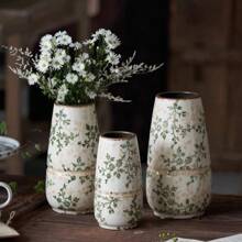 Amerykański styl wiejski ceramiczny wazon, lekka luksusowa dekoracja retro, odżywcza kompozycja kwiatowa do salonu, kwiat lotosu, satysfakcjonujący prezent