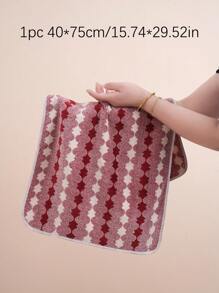1/2/3 piezas Juego de toallas a rayas de poliéster, toallas de mano/rostro de felpa coral suaves y de secado rápido, toallas de baño súper absorbentes, adecuadas para baño, piscina, gimnasio, decoración de baño, decoración de otoño, vuelta al colegio, para salón de belleza, hogar y baño