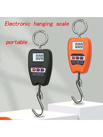 1 Pc 200kg Digital Hanging Scale, Portable Electronic Scale, Luggage/Crane Hook Scale