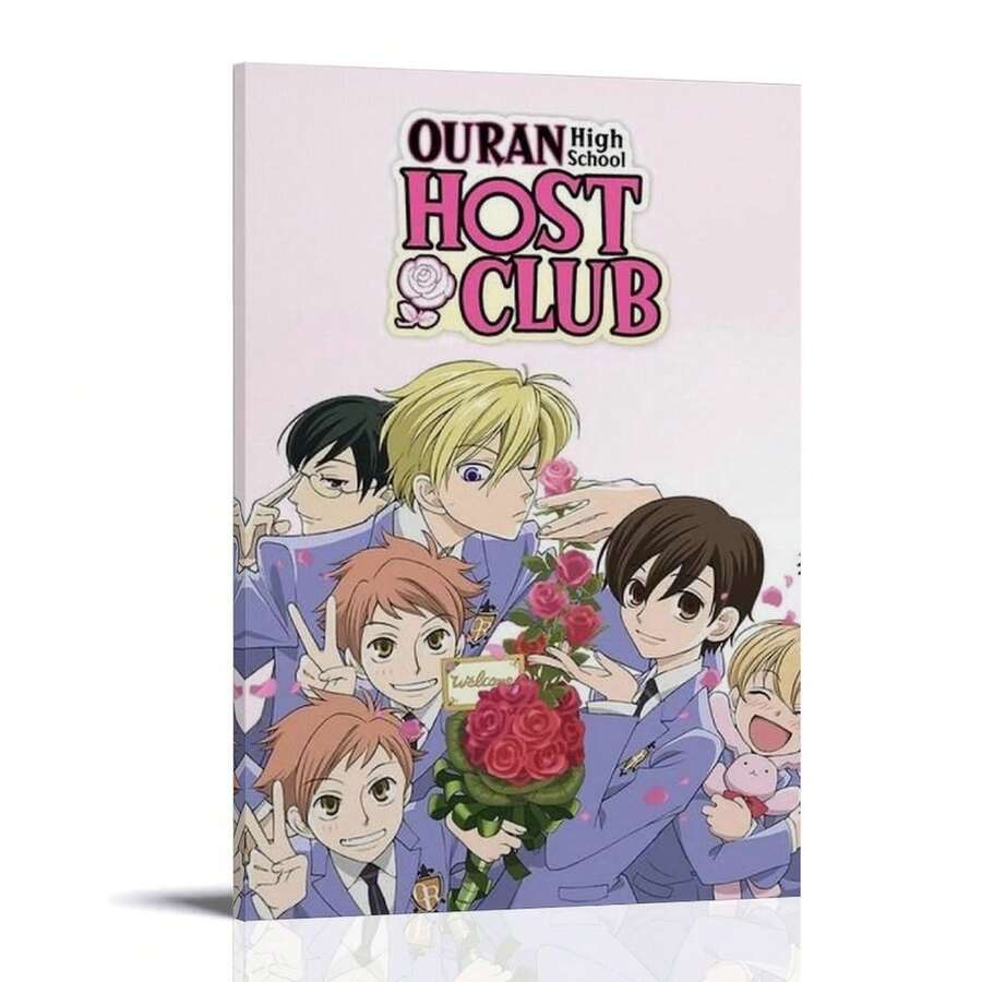 Ouran High School Host Club Animation Poster Framed Canvas Poster Built In Wooden Frame Home Bedroom Garage Art Deco - Multicolor - View 1