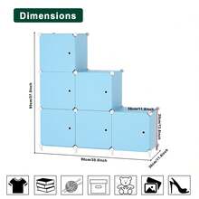 منظم تخزين صندوق DIY، خزانة أحذية ذات 6 صناديق، مناسبة للمنزل والمكتب والخزانة، حل تخزين أحذية حديث