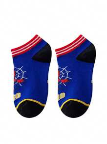 Disney 5 Pairs Kids Spider-Man Marvel Breathable Thin Ankle Socks