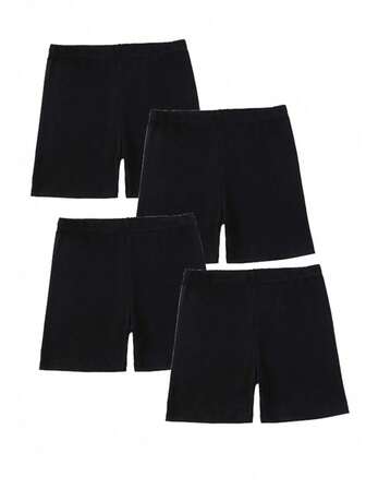 4 piezas/1 pieza Pantalones cortos de baile de ballet para niñas, mallas ajustadas de ciclismo para niños