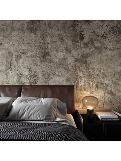 Roll Of Retro Cement Grijs Self Adhesive Wallpaper Bruin Thickened 3D Stereo Industrial PVC Removable Tearable Peel Stick Contact Paper Room Home Wand Bathroom Wallpapers Kitchen view 8