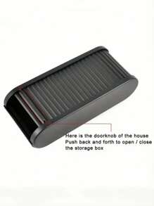 1 pieza Organizador de monedas para consola central del coche, estuche de gafas con tapa para colocar en el salpicadero del interior del coche, caja de almacenamiento de plástico universal para el coche, caja de almacenamiento con tapa para mujer, organizador de viaje, esenciales para volver a la escuela, almacenamiento para dormitorio