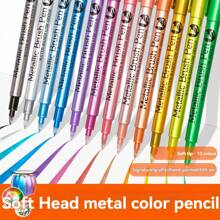 12pcs Metallic Pens - Gold, Silver And Copper, Suitable For Crafts, Signatures And Art Projects, Markers, Signature Pens, Paintbrushes, School Supplies, Back To School Stationery