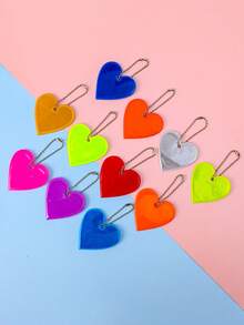 Mặt dây chuyền hình trái tim đính kim sa phản quang, dùng trang trí ba lô học sinh tiểu học, người lớn, phụ kiện trang trí khóa kéo vòng cổ chó, mặt dây chuyền túi xách và mặt dây chuyền chìa khóa giúp bạn an toàn vào ban đêm, mặt dây chuyền ba lô, phụ kiện trang trí hệ thống treo xe đạp, phụ kiện thời trang nam, thích hợp cho chạy bộ ban đêm, du lịch và chỉ huy. - Nhiều màu - Xem 3