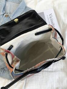 Fashionable Retro Casual Large Capacity Backpack - Black - View 9