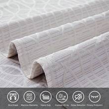 Beige And Black% Blackout Geometric Pattern Curtains, 52 Inch Wide 96 Inches Long 2 Panels, Thermal Insulated Noise Reducing Anti-Rust Grommet Drapes Bedroom Living Room,, Modern Style, Energy-Efficient - 奶油色和銀色 - 查看 5