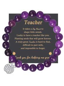 1PC Valentine's Day Gift For Teacher Apple Bracelet, Mother's Day Gift For Teacher, Christmas Gift For Teacher Apple Bracelet, Teacher's Day Gift For Teacher, Thanks Gift For Teacher, Mom, Mother, Mother's Day, Gift