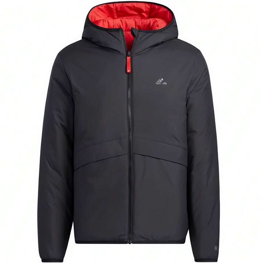 Adidas Men's Reversible Hooded Padded Jacket, Sports & Casual, Warm